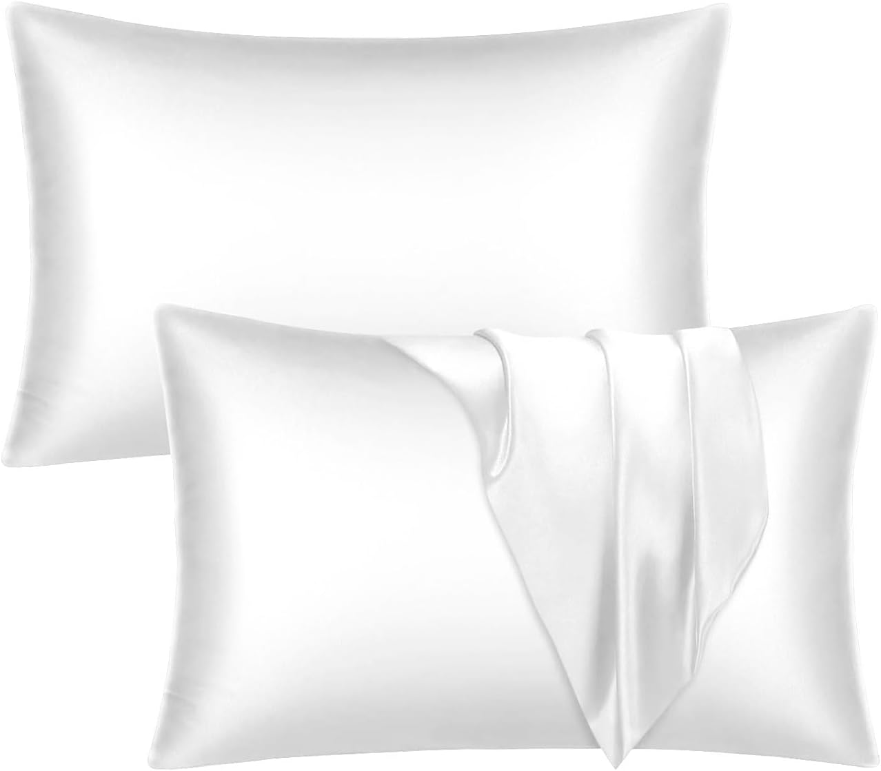 Imperial Rooms Satin Pillowcase 2 Pack – Satin Silk Pillowcases for Hair and Ski...