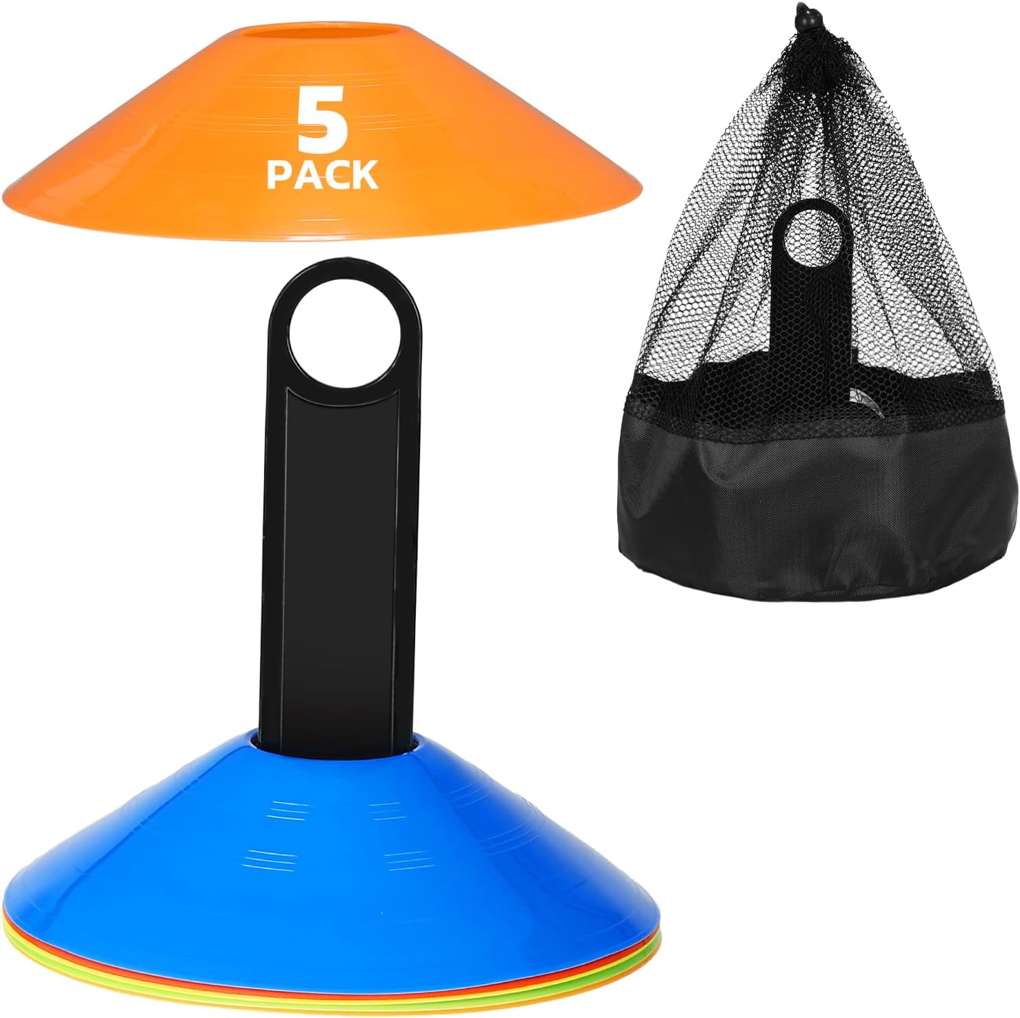 GHB Sports Marking Football Cones Football Training Cones Marker Cones Discs Set...