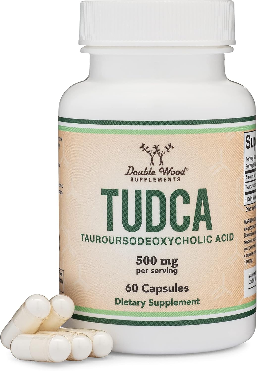 TUDCA Bile Salts Liver Support Supplement, 500mg Servings, Liver and Gallbladder...