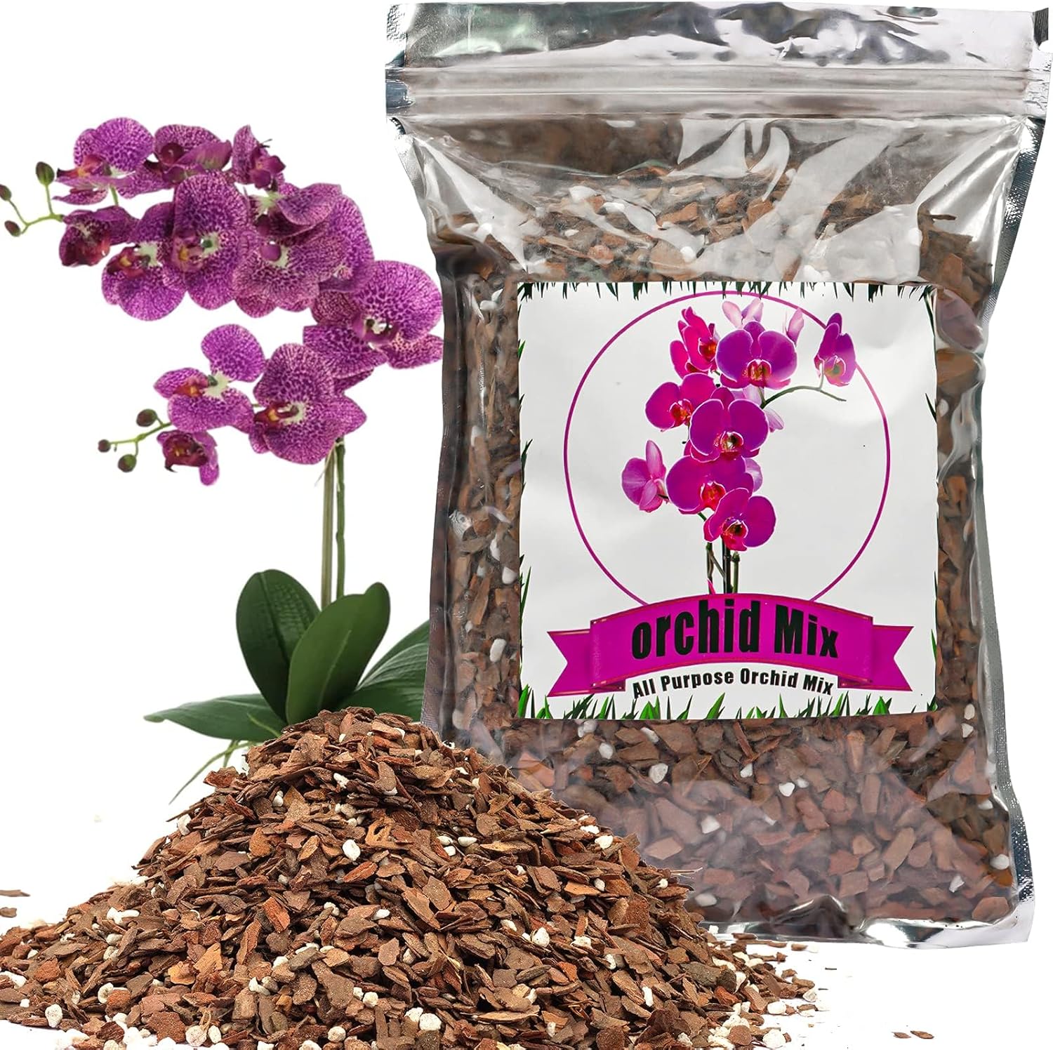GOTVUGE All Purpose Orchid Soil Potting Mix 2L - Orchid Bark & Organic Perlite f...