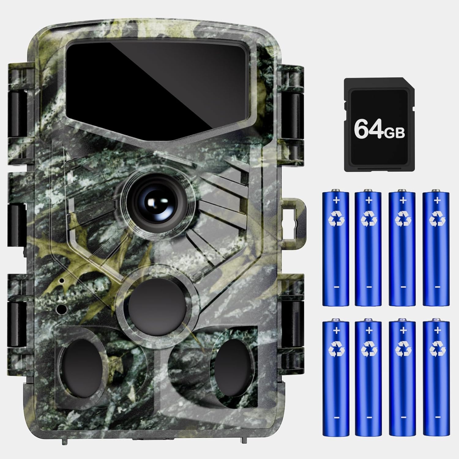 Trail Camera, 48MP 4K Game Camera with 0.1s Trigger Time, 130°Wide-Angle, Trail...