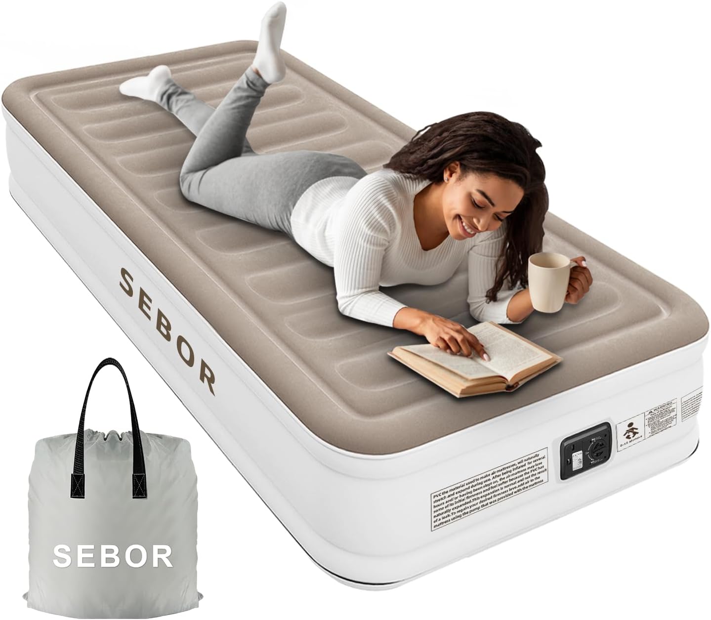 Luxury X-Long Twin Air Mattress with Built in Pump,Suit for Home & Guests,Travel...