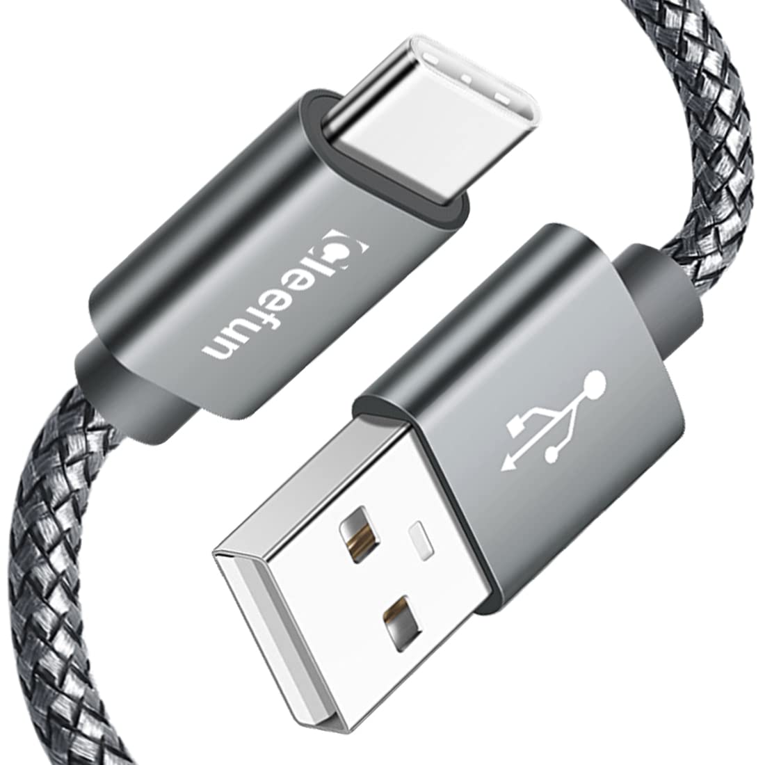 CLEEFUN USB-C to USB-A 2.0 Fast Car Charger Cable 1M, 3A Type C Fast Charging Ny...