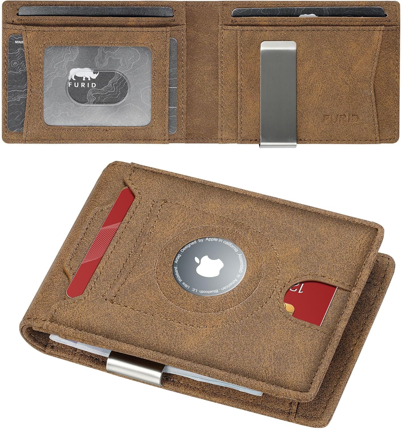 Apple Airtag Wallet Men Slim: Wallet with Airtag Holder - Air Tag Wallet for Men...