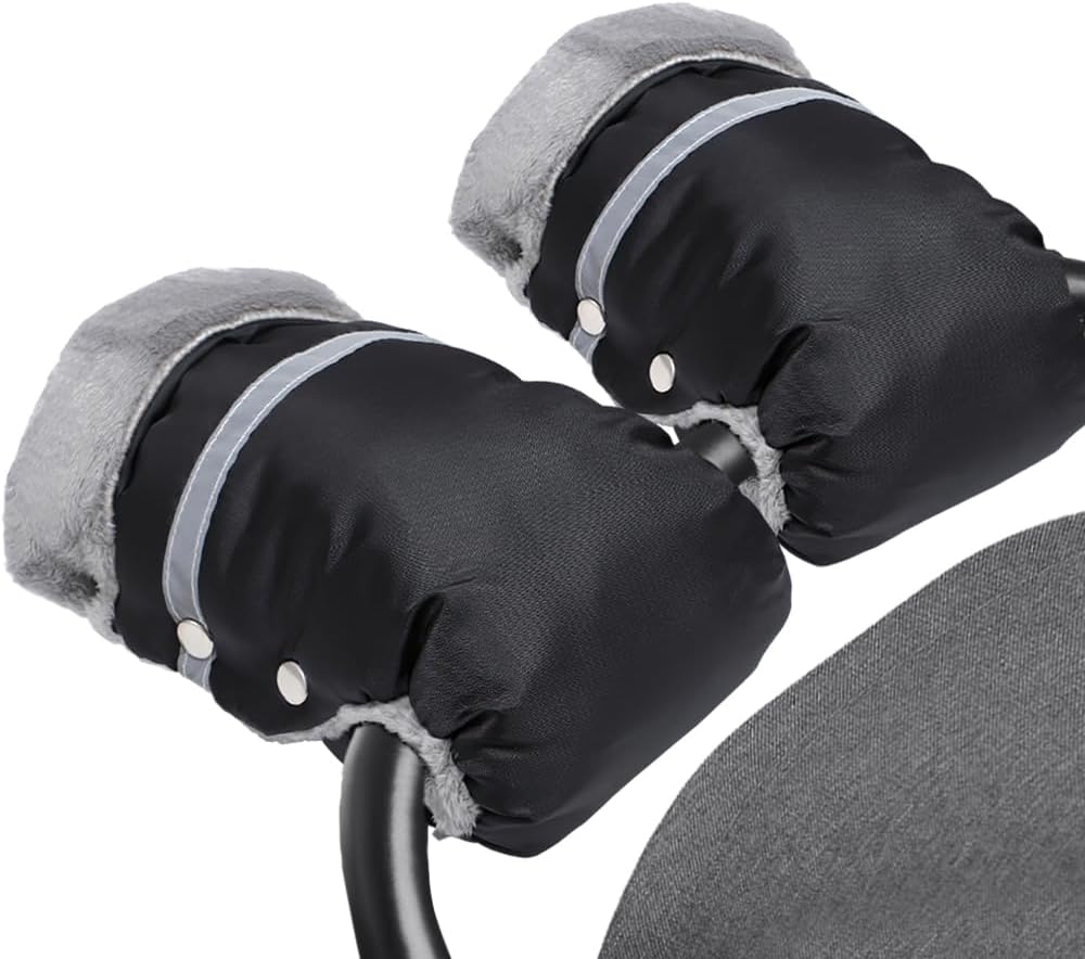 MIVITOOM Handmuffs, Baby Carriage Fleece Hand Gloves Stroller Pram Hand Muff Wat...