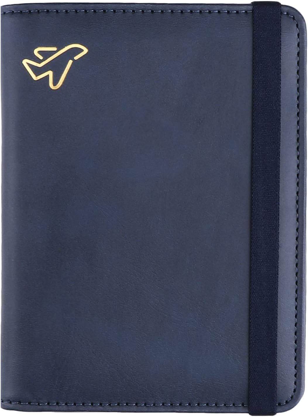 WALNEW Passport Holder, PU Leather Travel Passport Cover Wallet, RFID Passport C...