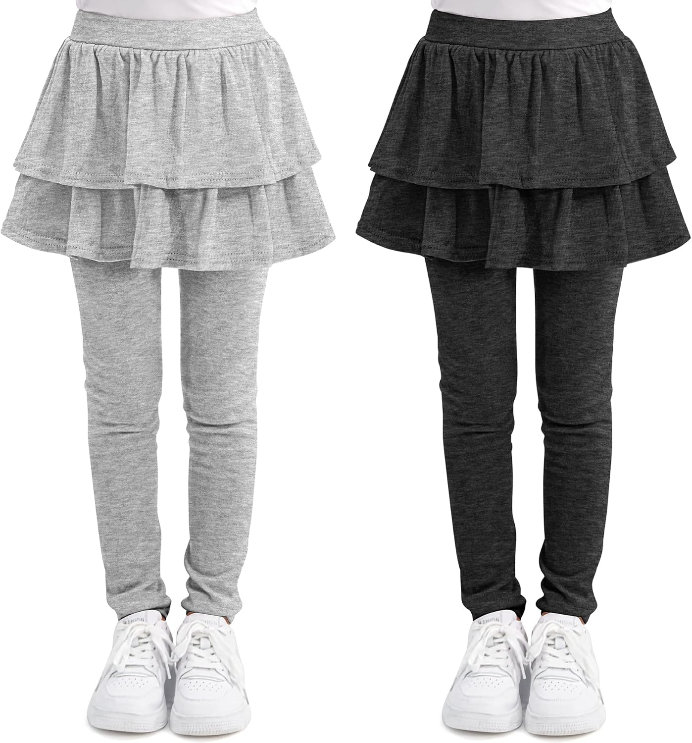 Cooraby 1/2/3 Pack Girls Leggings Toddler Girls Pants School Uniform Pants Warm...