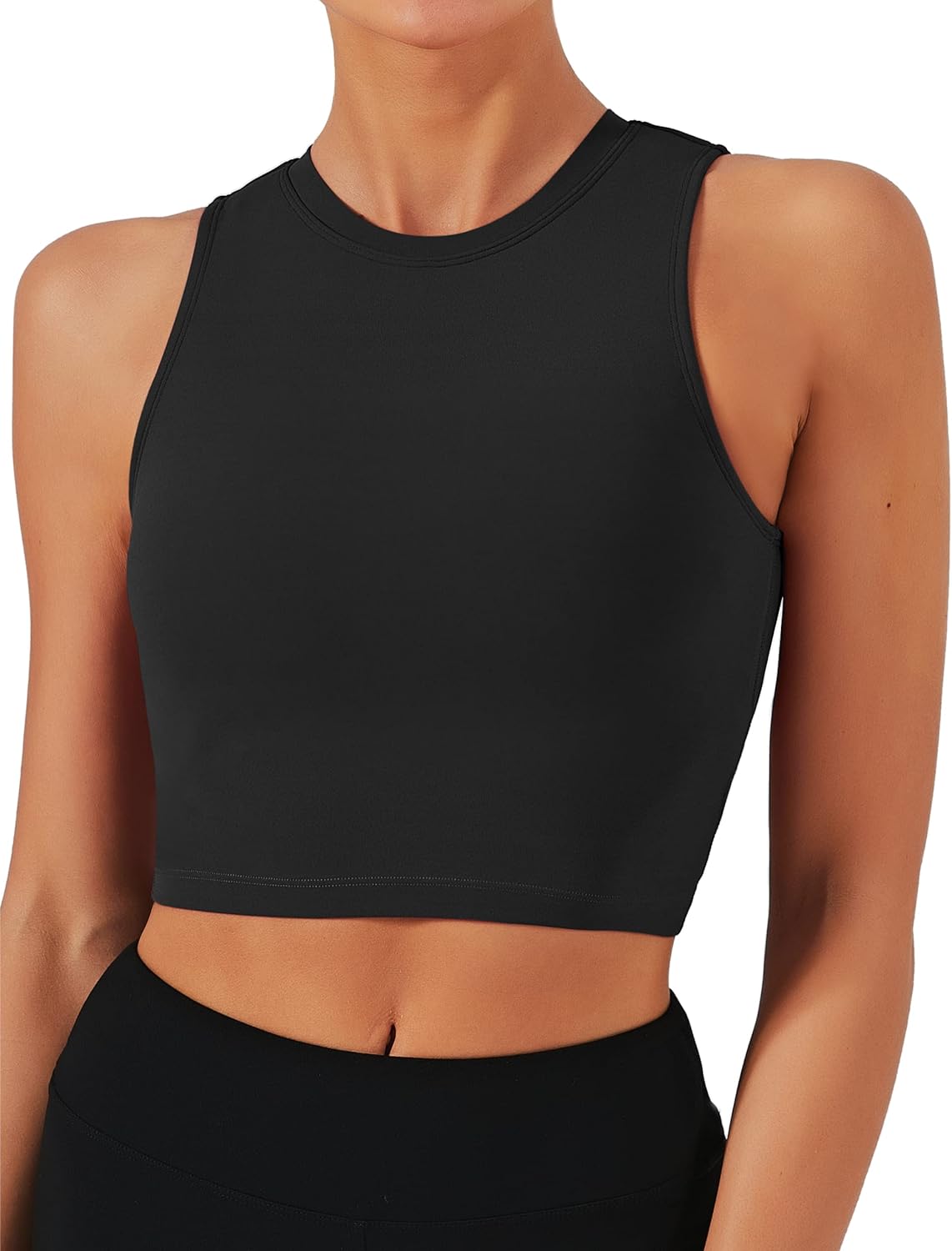 Natural Feelings Nudi Sports Bras for Women Removable Padded Yoga Tank Tops Slee...