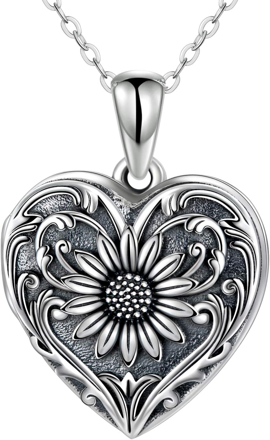 SOULMEET Personalized Silver Locket Necklace That Holds Pictures Photo Keep Some...