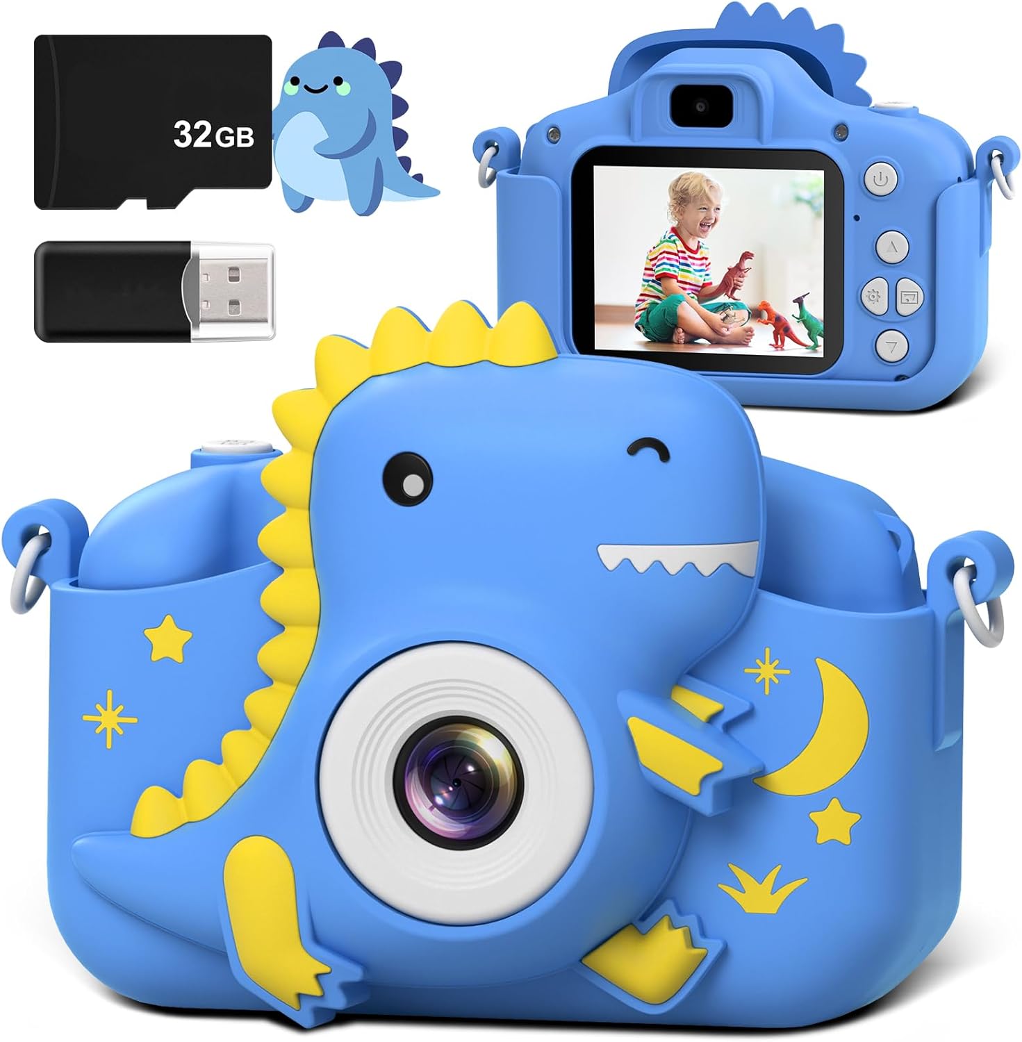 Kids Camera, GREENKINDER Kids Camera 2.0” Screen with 32GB Card, 20MP & 1080P HD...