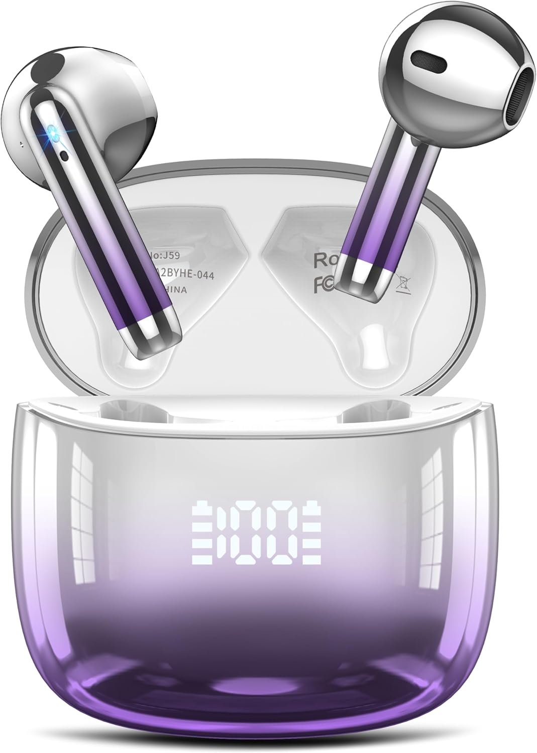 Wireless Earbuds, Bluetooth Headphones 48H Playtime Ear Buds with LED Power Disp...