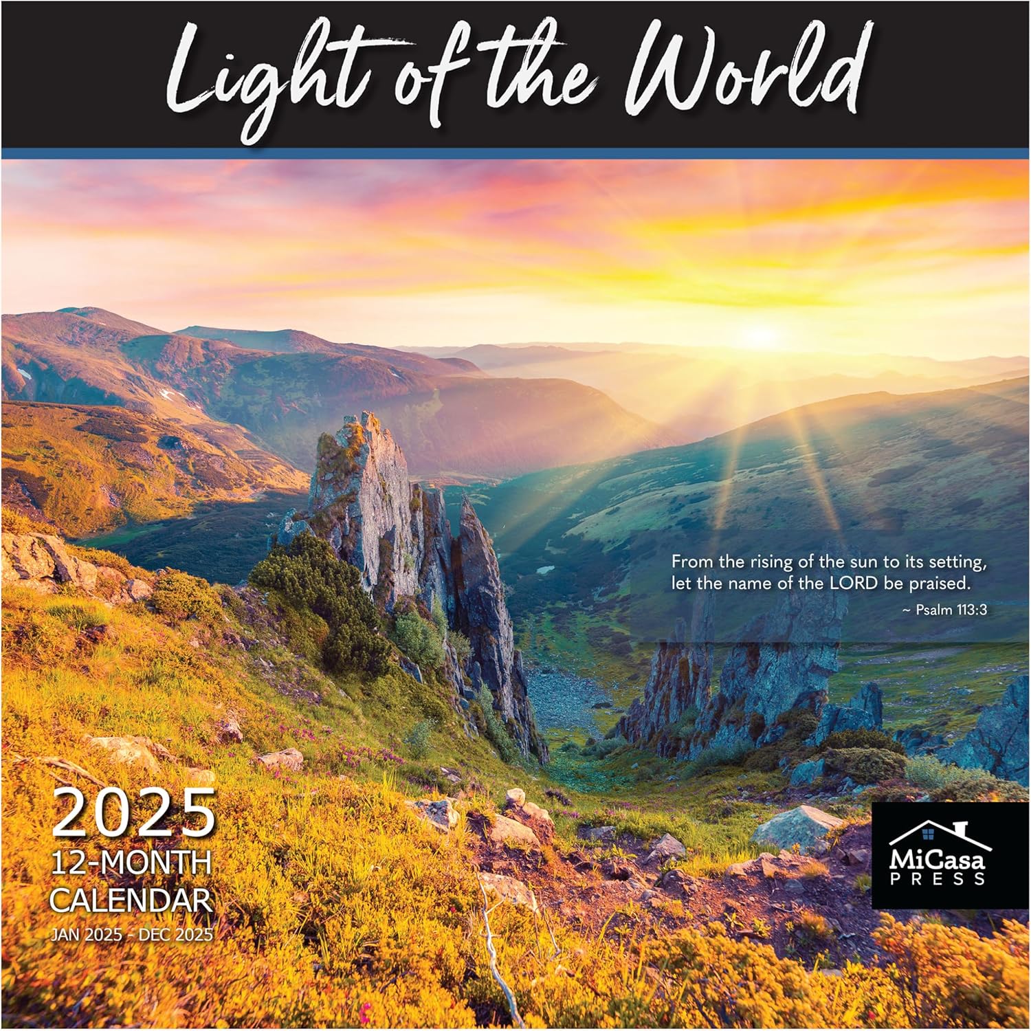 MICASA Light of the World 2025 Wall Calendar 12 Month | 12" x 24" Open | Thick &...