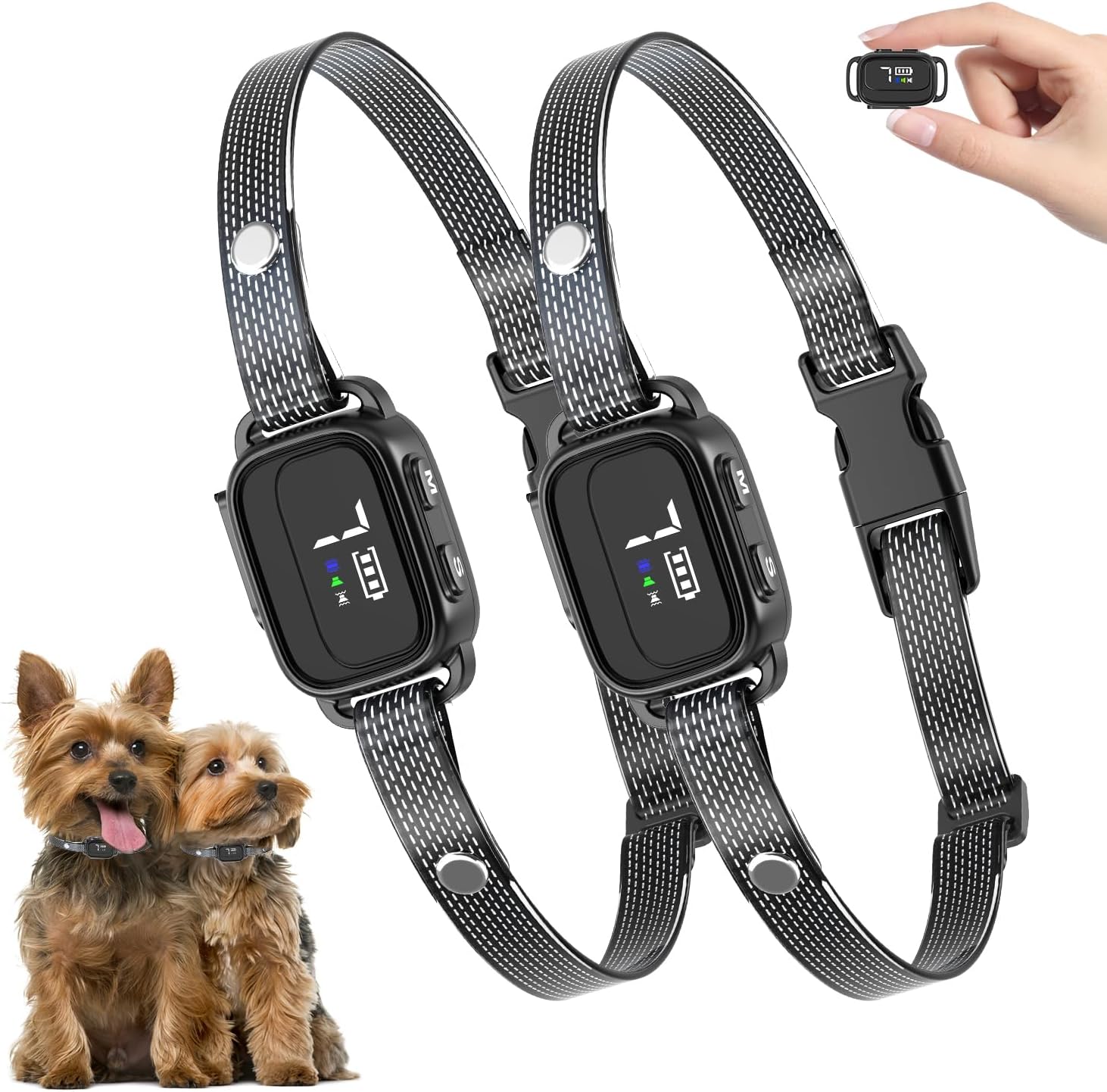 RICIVI Anti-Bark Collar for Small Dogs 2 Pack, No Shock Anti Barking Collars wit...