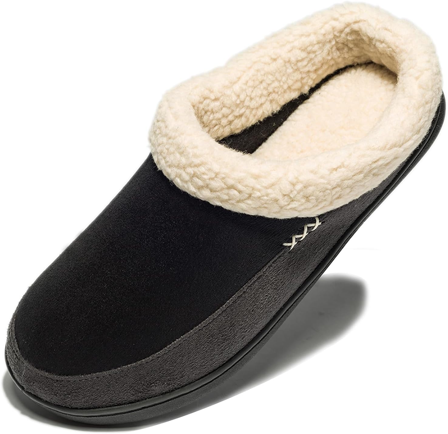 NewDenBer Men's Warm Memory Foam Slippers Soft Plush Fleece Lined Slip on Indoor...