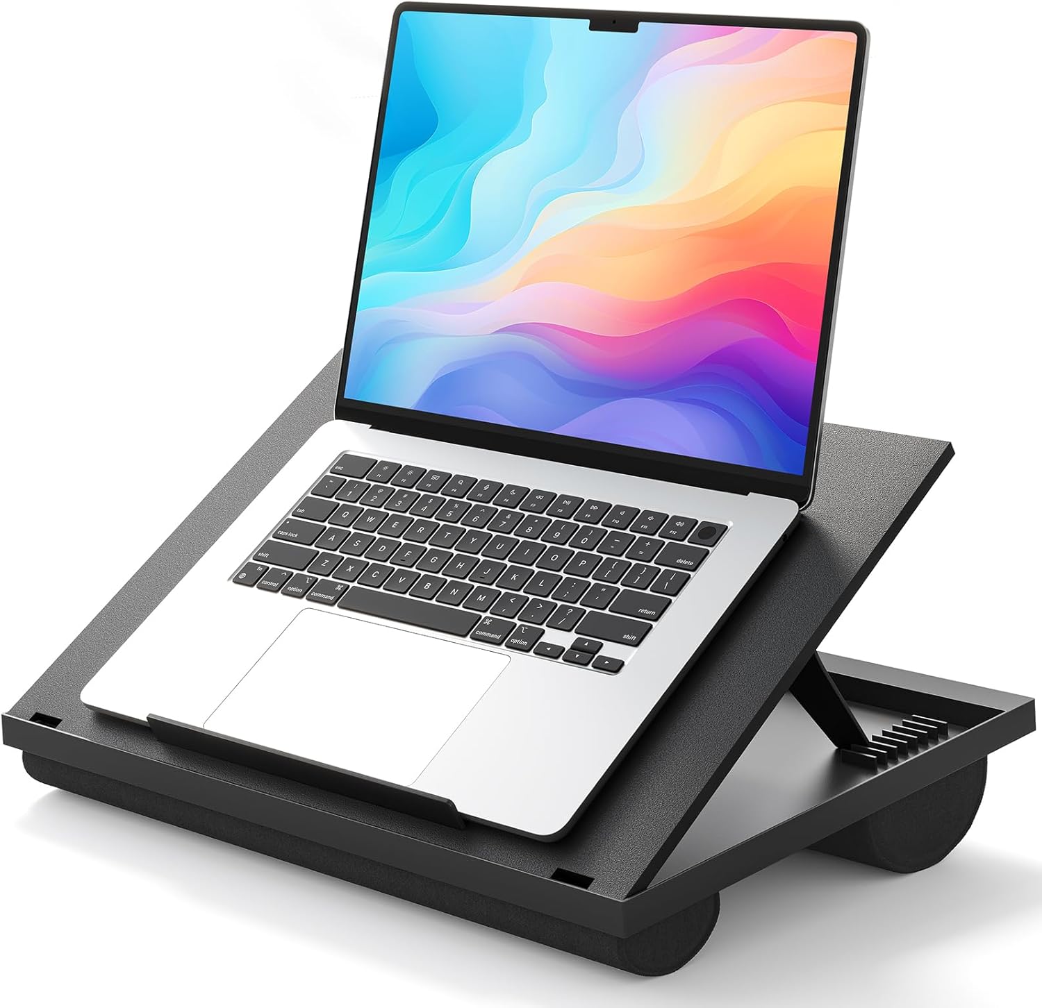 Adjustable Laptop Stand with 8 Angles - Dual Cushion Desk for Sofa, Bed, Car or...