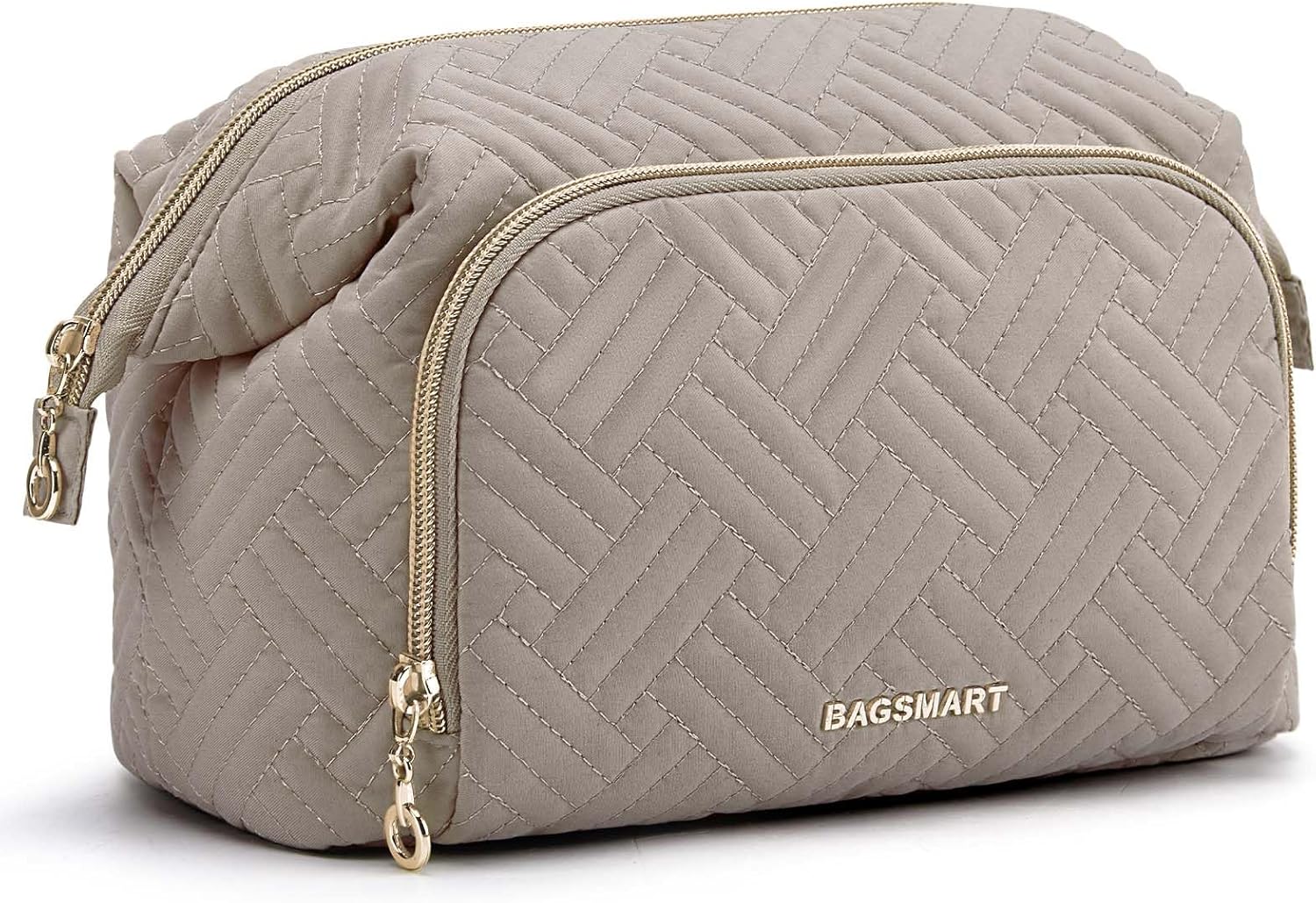 BAGSMART Travel Makeup Bag, Cosmetic Bag Make Up Organizer Case,Large Wide-open...