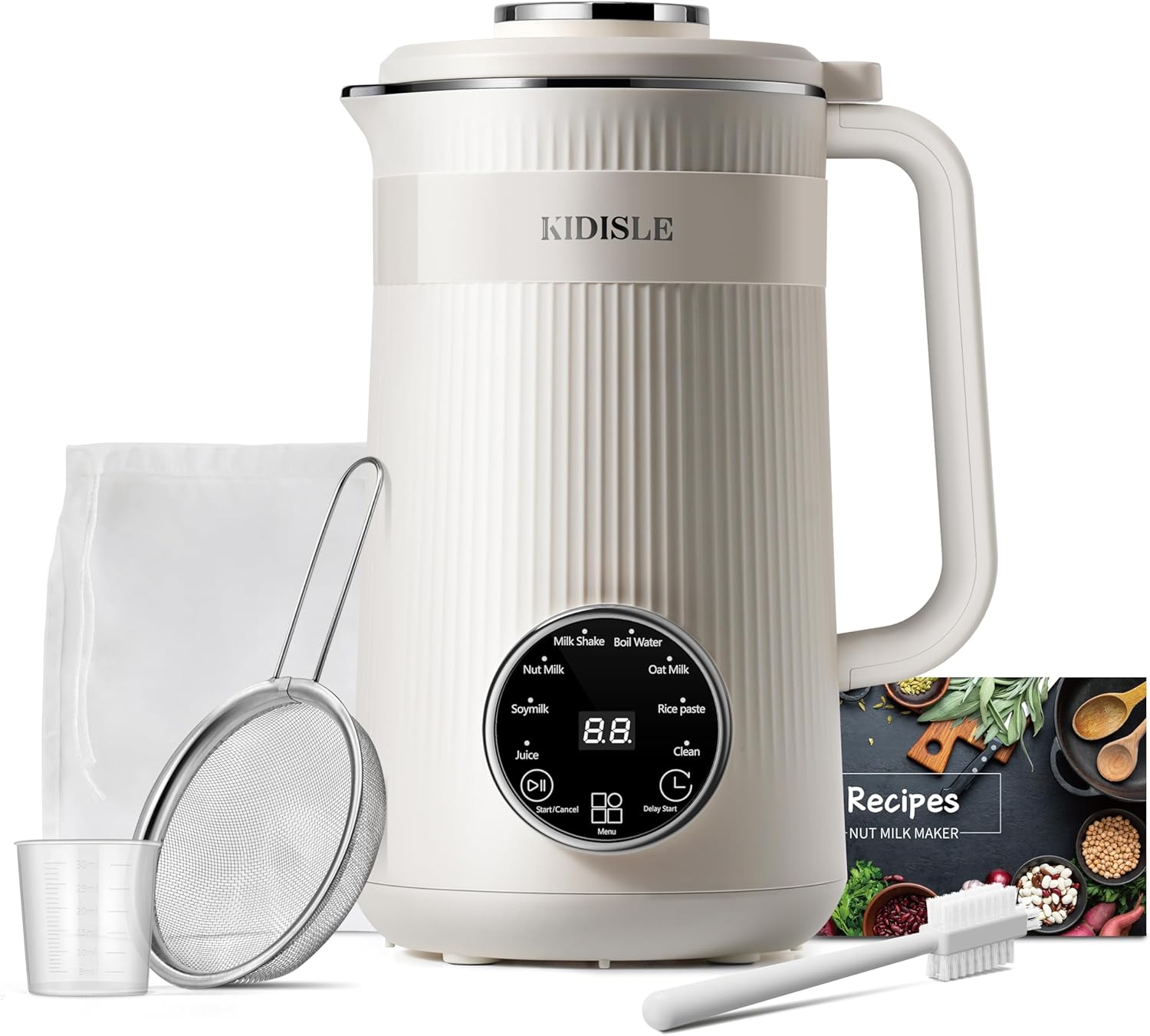 8 in 1 Nut Milk Maker Blender, 32oz Homemade Almond, Oat, Coconut, Soy, Plant Ba...