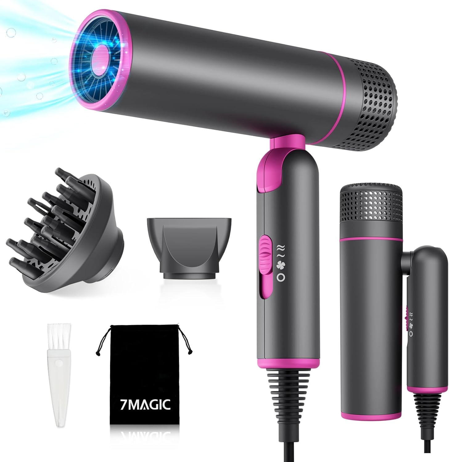 Hair Dryer, Diffuser Hairdryer, Blow Dryer for Women, Travel Hair Dryer, Lightwe...