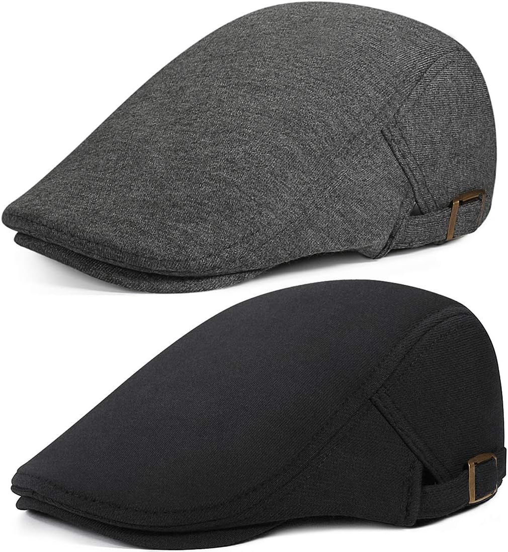 WETOO Men's Flat Cap Gatsby Newsboy Lvy Irish Hats Driving Cabbie Hunting Cap On...