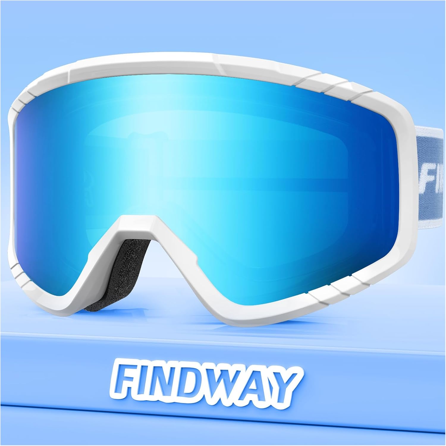 findway Kids Ski Goggles for Boys Girls Youth-OTG Anti-Fog Over Glasses Kids Sno...