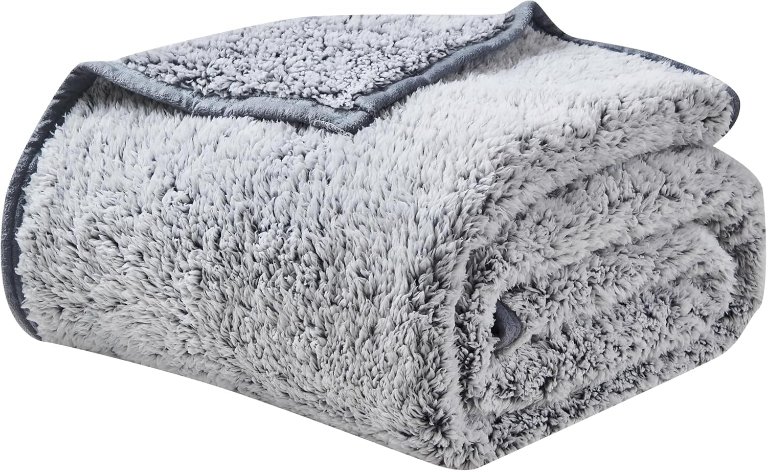 EMME Fuzzy Fleece Throw Blanket 152 x 203 cm Size Ultra Soft Warm Sherpa Blanket...