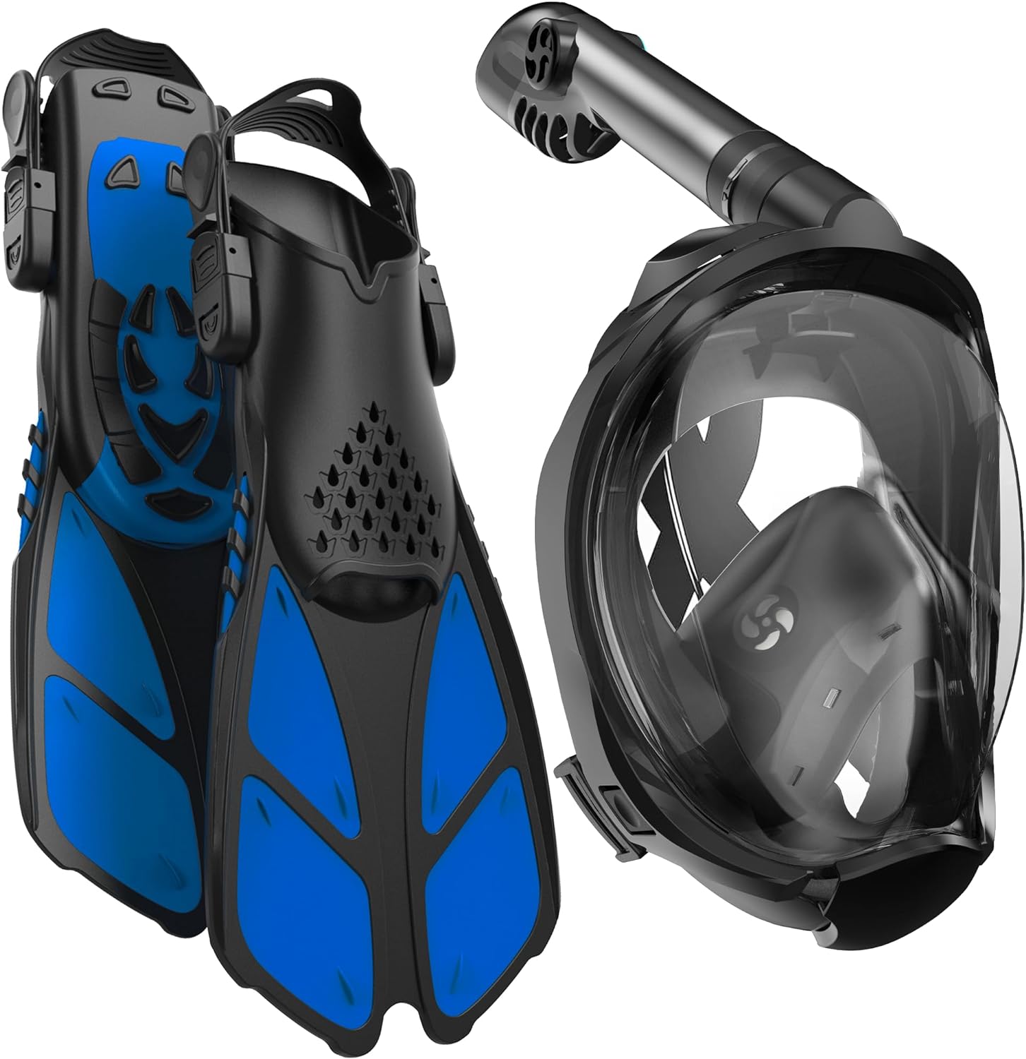 COZIA DESIGN Snorkeling Gear for Adults with Fins - Full Face Snorkel Mask and S...