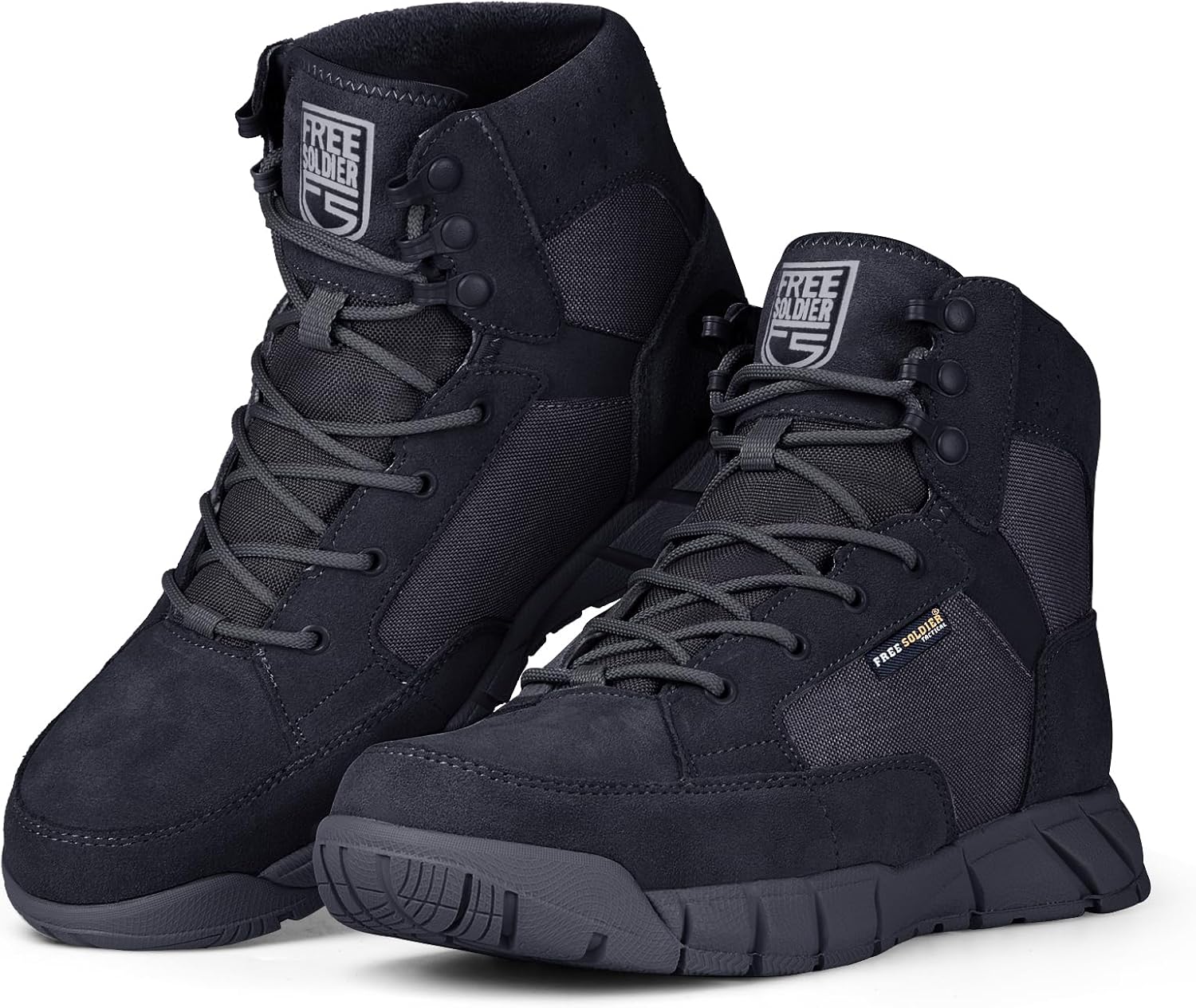 FREE SOLDIER Hiking Work Boots Men's Tactical Boots 6 Inches Lightweight Militar...