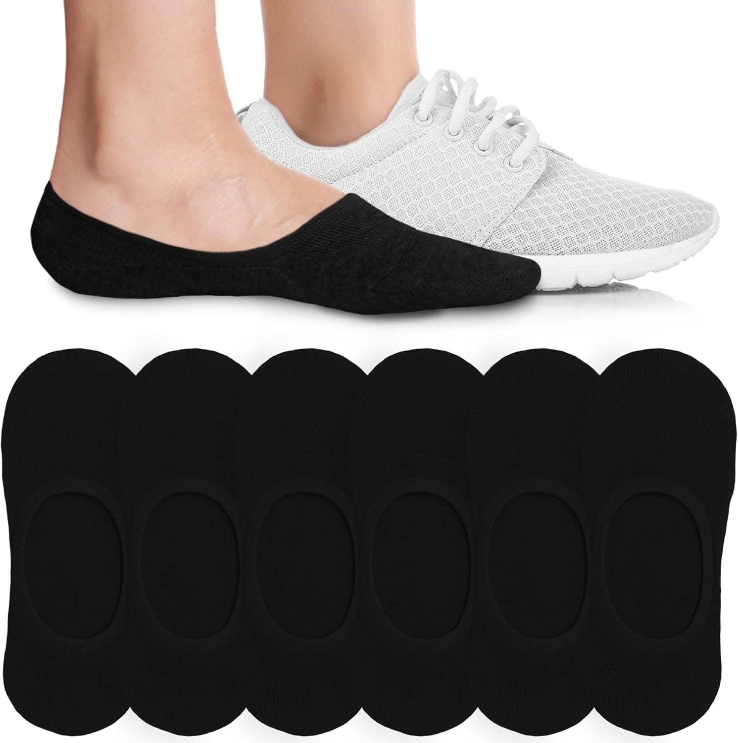Eedor No Show Socks Womens Invisible Liner, Non Slip & Low Cut, Casual & Formal...