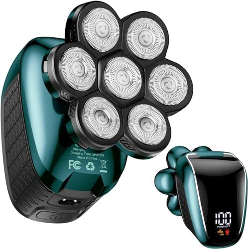 Head Shaver 7D, Wyklaus Head Shavers for Bald Men, Head Electric Razor with Nose...