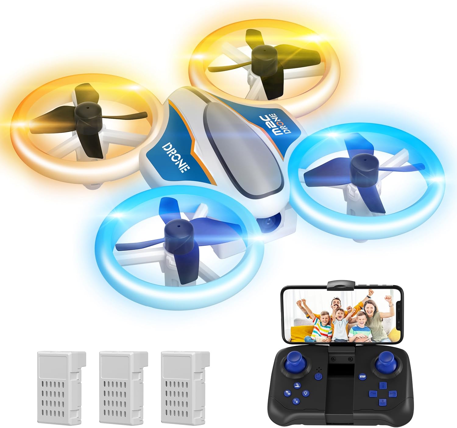 Mini Drone with 720P HD Camera for Kids and Adults, RC Quadcopter with LED Light...