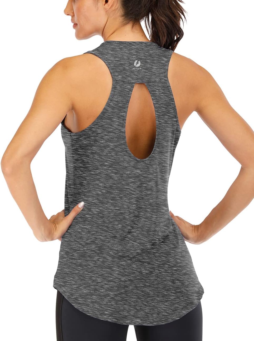 ICTIVE Yoga Tops for Women Loose fit Workout Tank Tops for Women Backless Sleeve...
