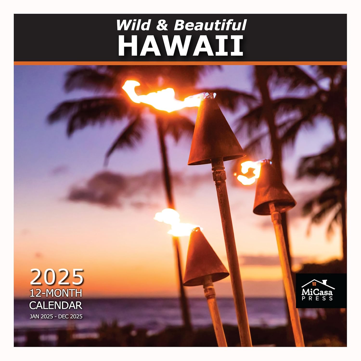 MICASA Wild and Beautiful Hawaii 2025 Wall Calendar 12 Month | 12" x 24" Open |...