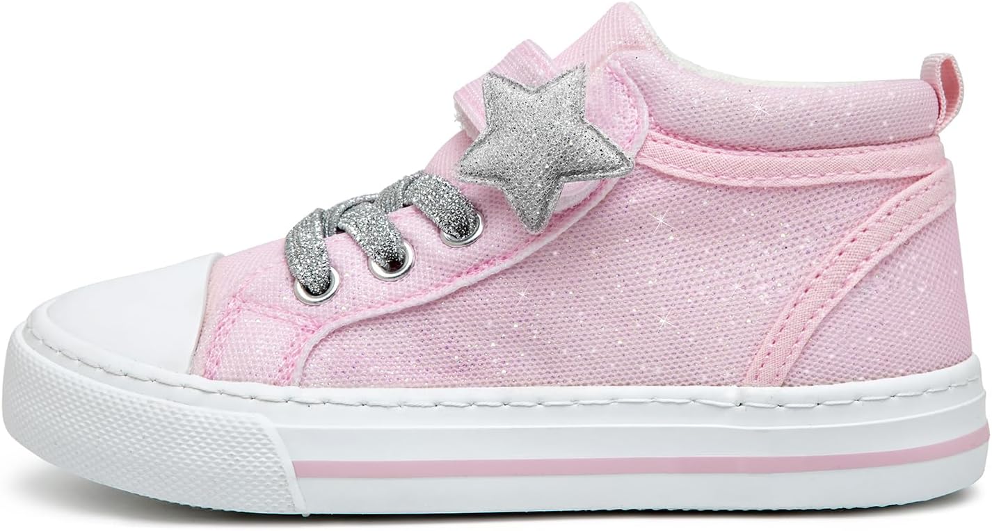 HugRain Toddler Girls Kids Sparkle Fashion Outdoor Walking Sneakers 11 Little Ki...