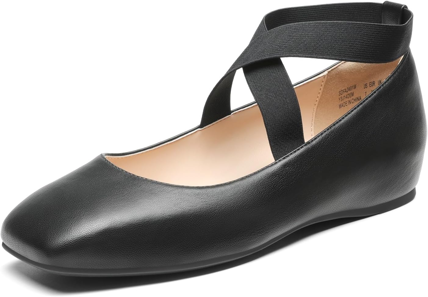 DREAM PAIRS Women's Ballet Flats, Comfortable Slip-On Square Toe Dress Shoes wit...