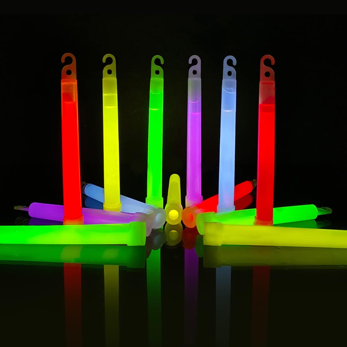 6 Inches Long 32 Pcs Glow Sticks Large Party Packs - Ultra Bright Mega Pack Stic...