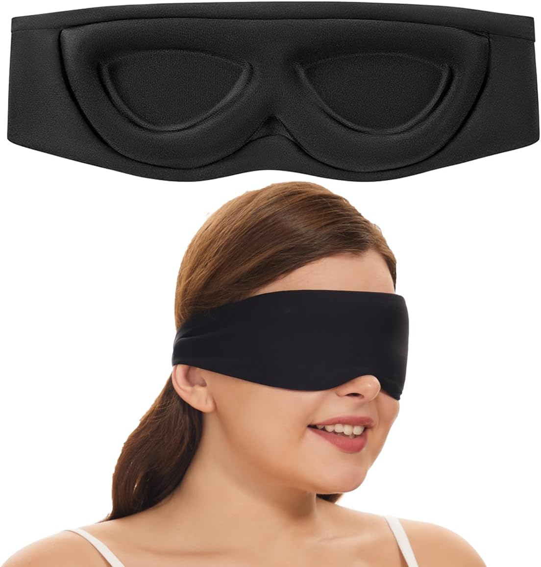 ALASKA BEAR Stylish Sleep Eye Mask for All Sleeping Positions, 0 Eye Pressure, 3...