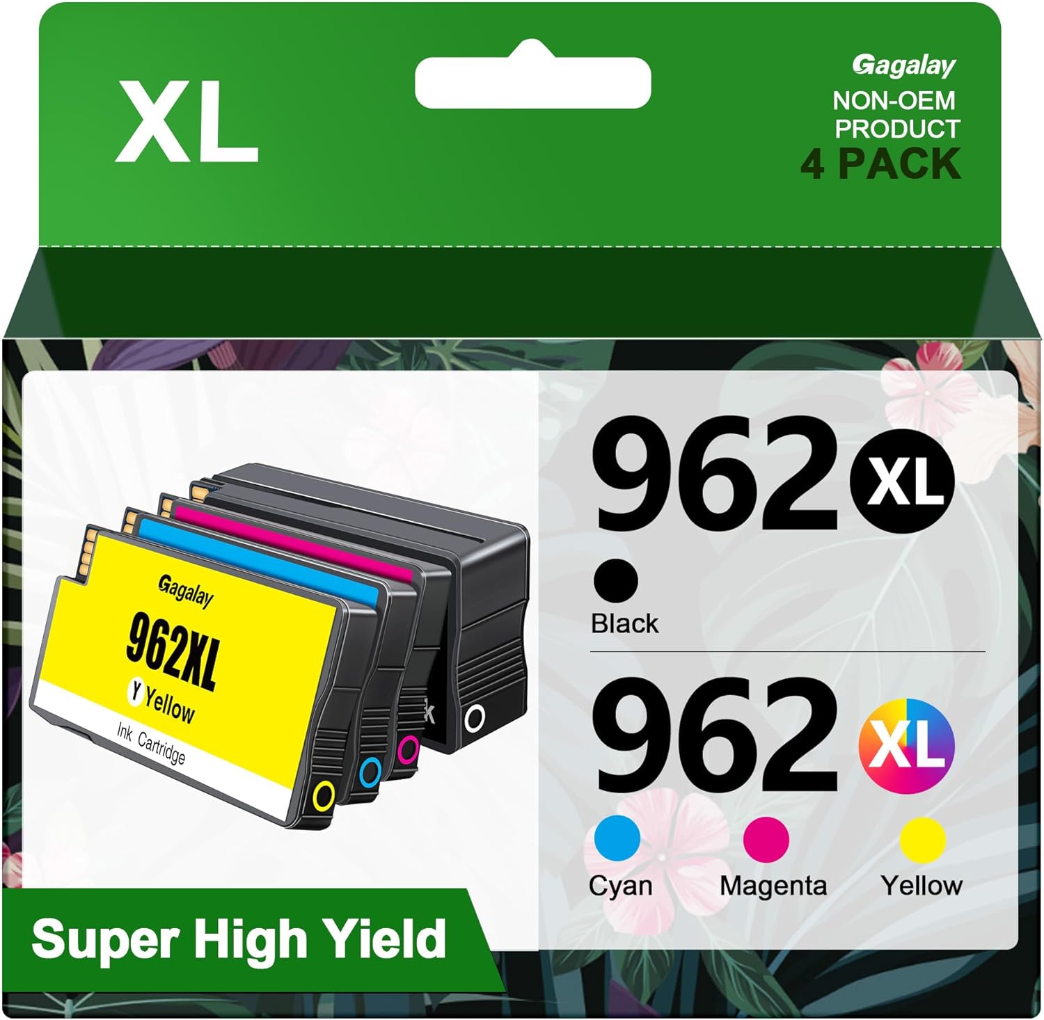 962XL for HP 962XL Ink Cartridges Combo Pack Replacement for HP Ink 962XL Black...