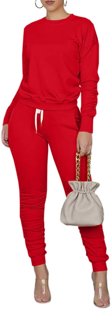 TOPONSKY Womens 2 Piece Tracksuit Long Sleeve Warm Up Outfit Patchwork Pants Set...
