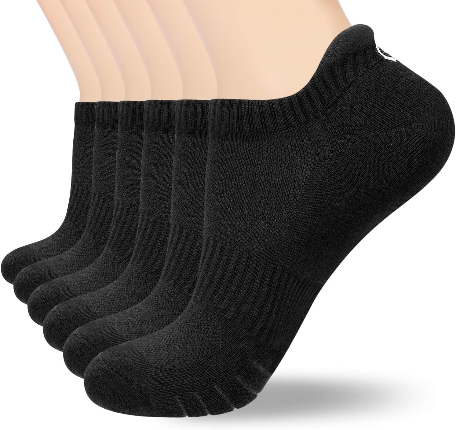 coskefy Sports Socks Thick Cushion Ankle Socks Trainer Socks Running Socks for M...