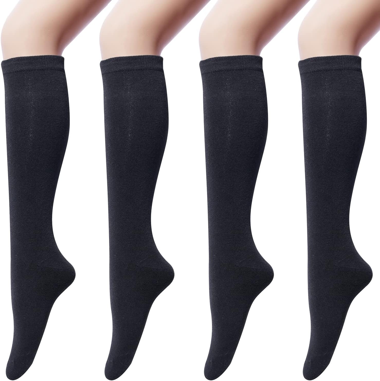 Senker Fashion Women's Knee High Socks, Althletic Socks Casual Cotton Stripes Kn...