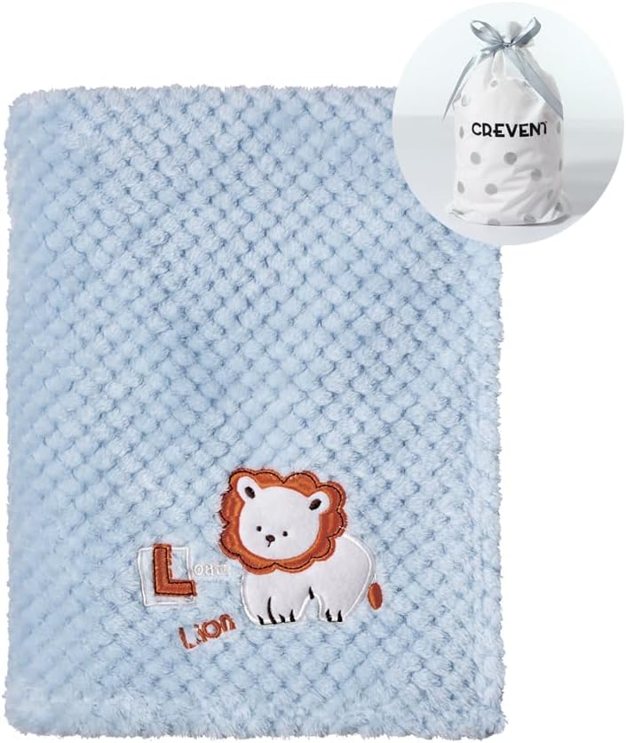 CREVENT 75cmX100cm Cute Cozy Fluffy Warm Baby Blanket for Girls Boys Infants Tod...