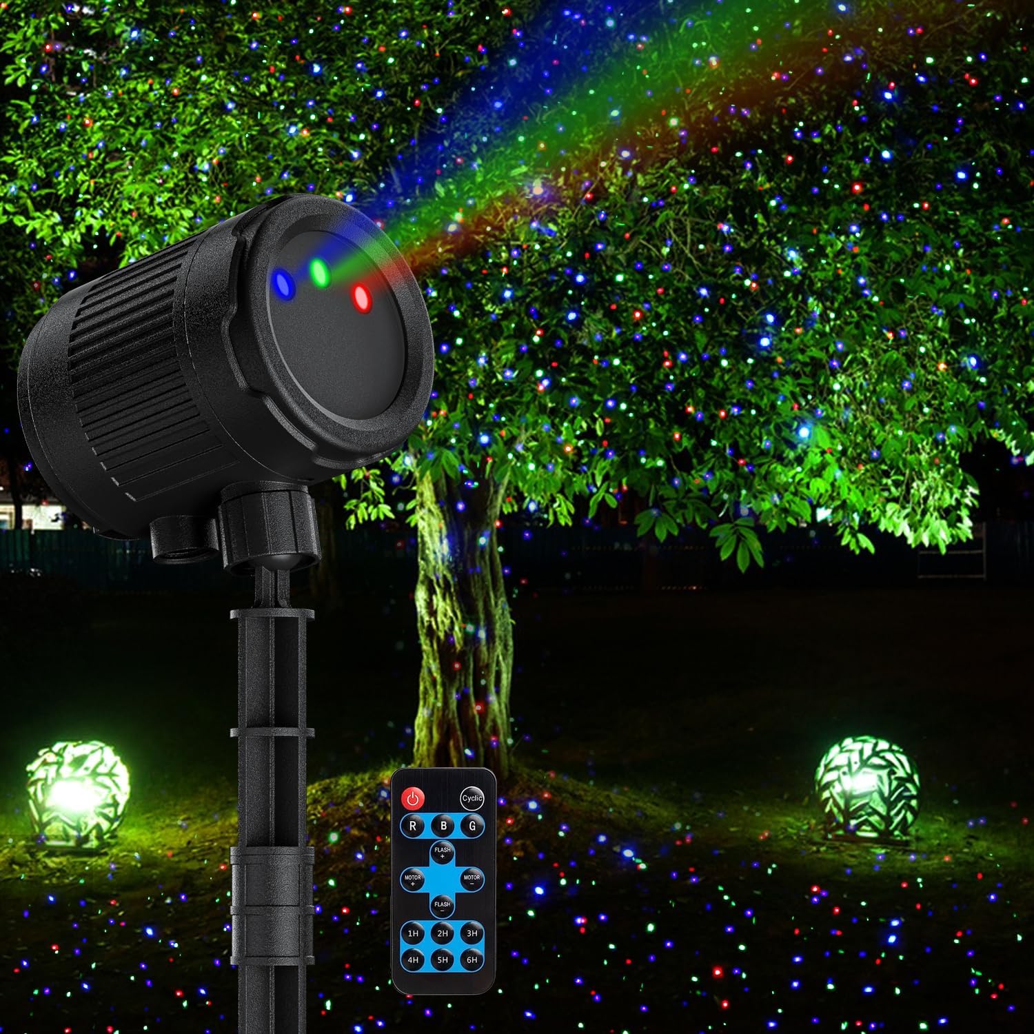 Laser Christmas Projector Lights Outdoor, 3 Color...