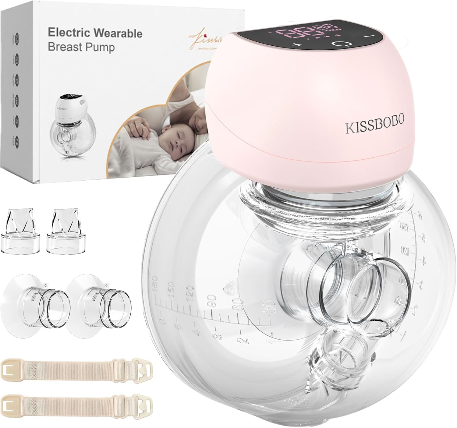 Breast Pump Electric, Electrical Breast Pumps Hands Free Wearable Portable, 12 L...