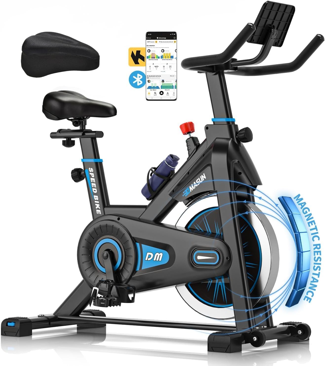 DMASUN Exercise Bike Professional with Large Tablet Holder & Comfortable Seat, I...