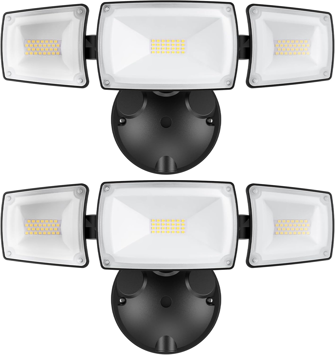 USTELLAR 55W LED Flood Light Outdoor, Floods Light Outdoor with 3 Heads Adjustab...