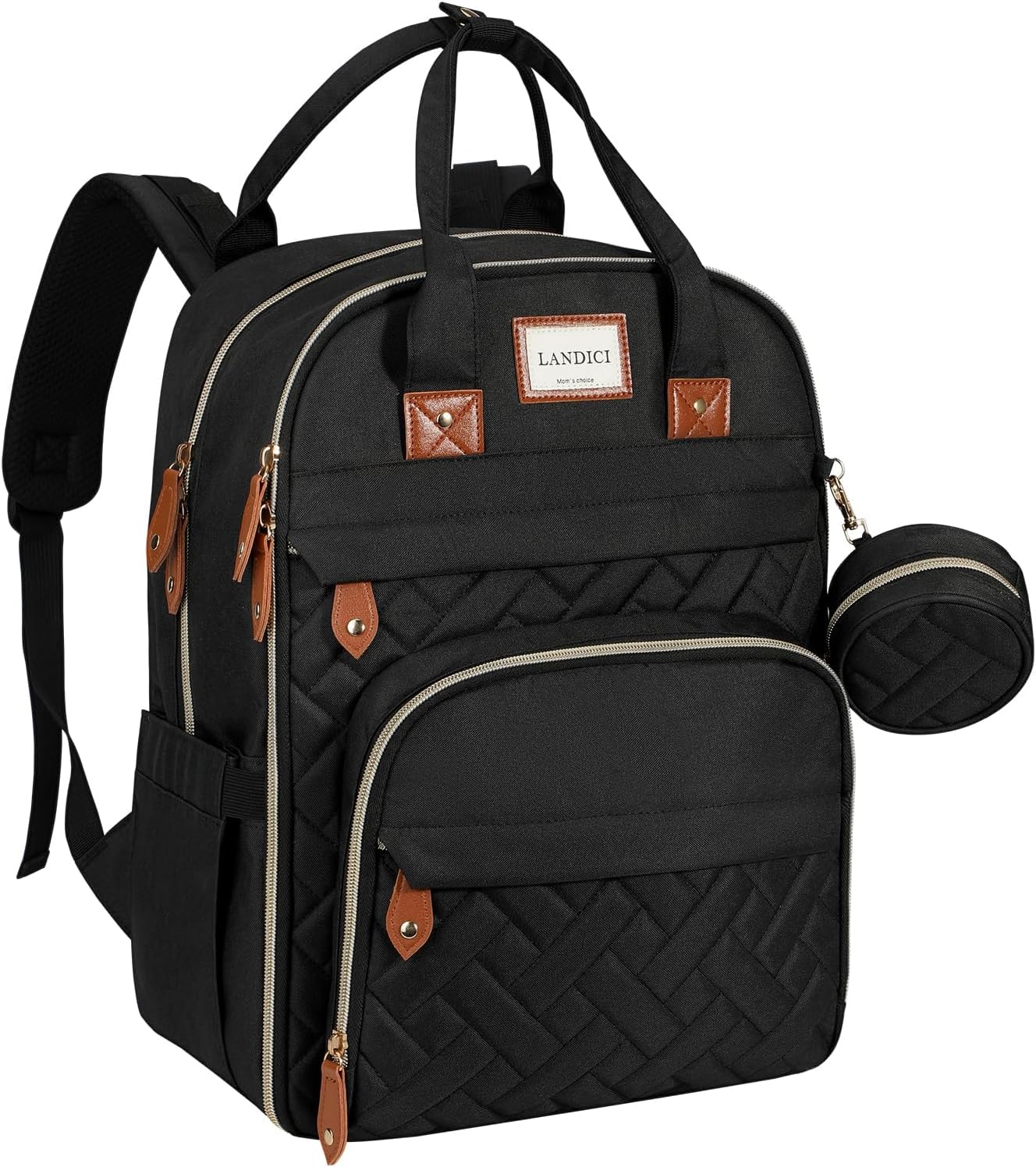 LANDICI Baby Changing Bag Backpack, Large Nappy Changing Backpack Diaper Bags wi...