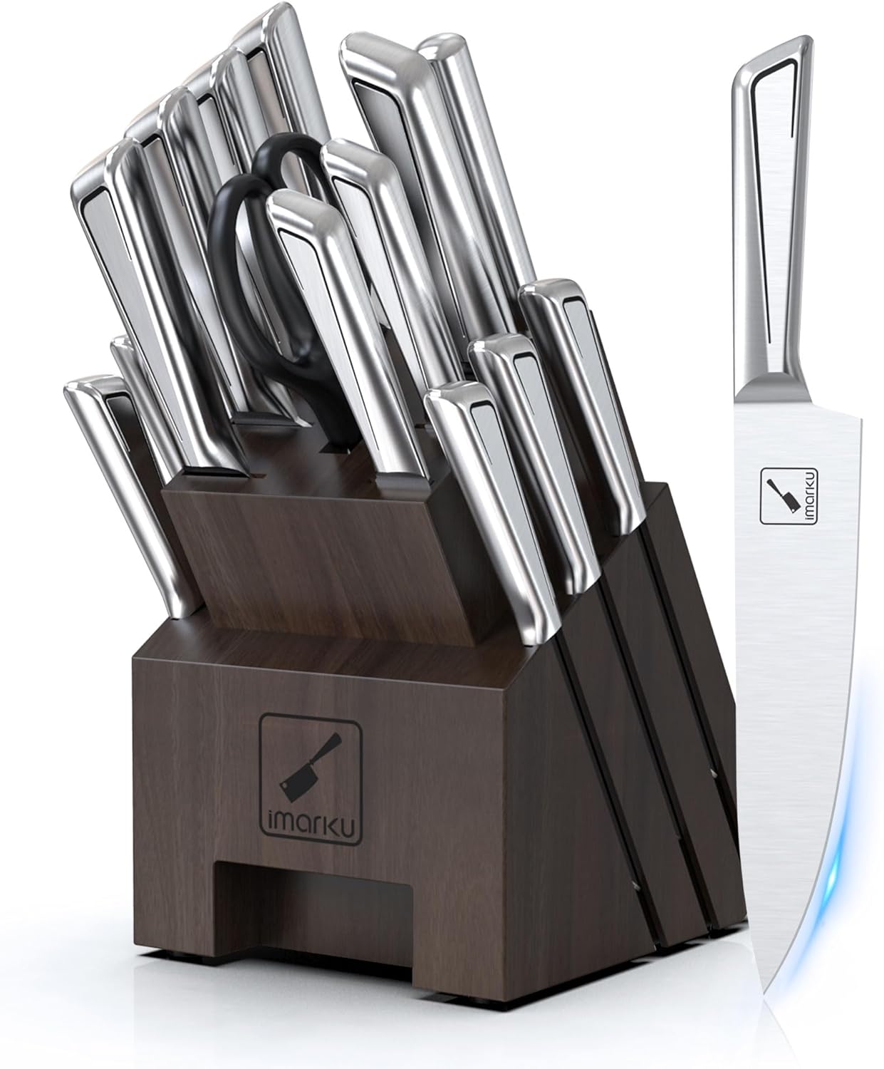 imarku Knife Set,16-Piece Premium Knife Sets for Kitchen with Block,Japanese Sta...