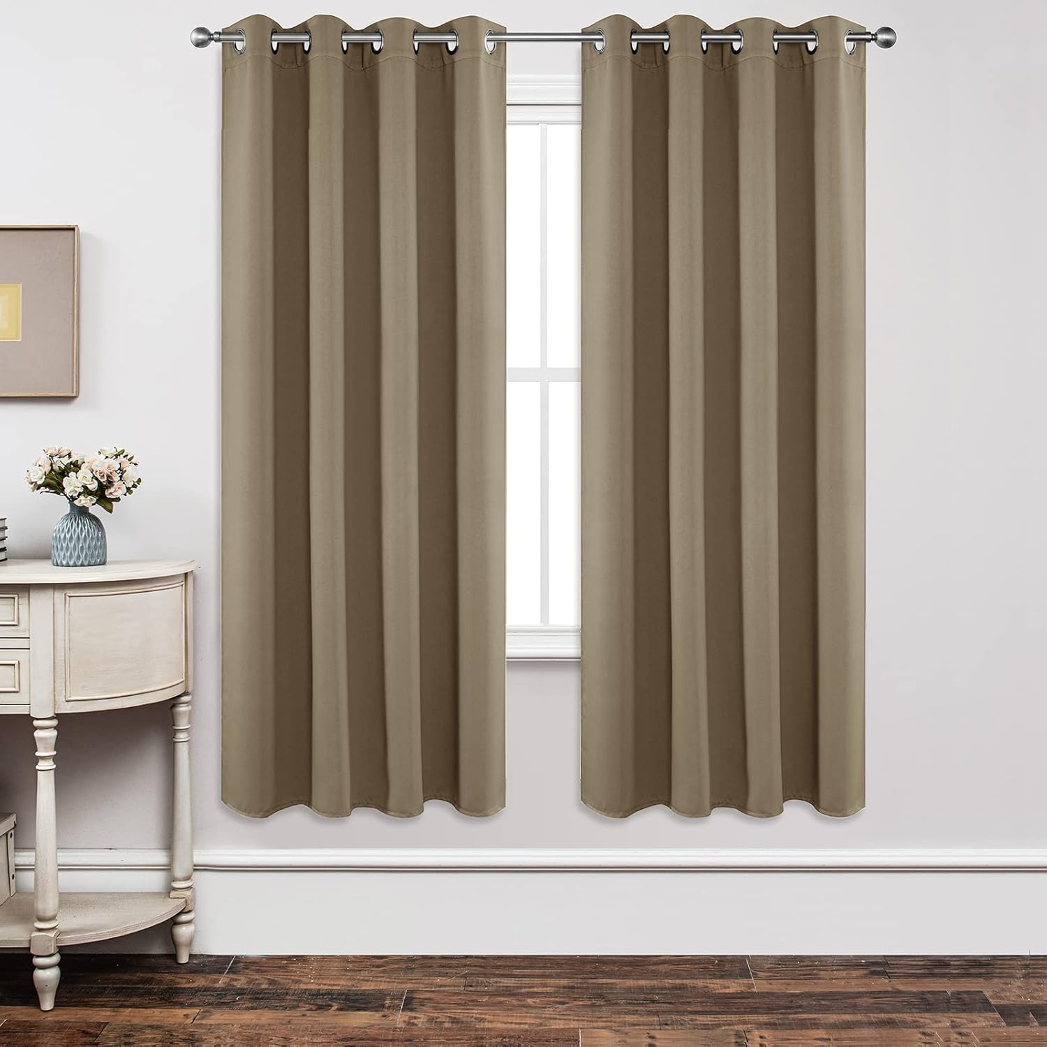 Joydeco Blackout Curtains Bedroom, Black Out Curtain Thermal Insulated Eyelet To...