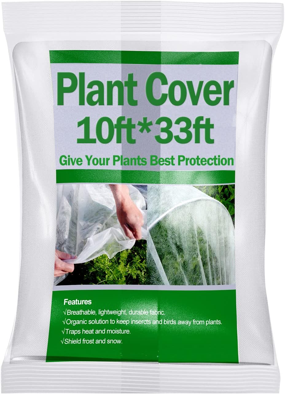 Wohohoho Plant Cover Freeze Protection 10FT x 33FT, 1.1oz/yd² Floating Row Cover...