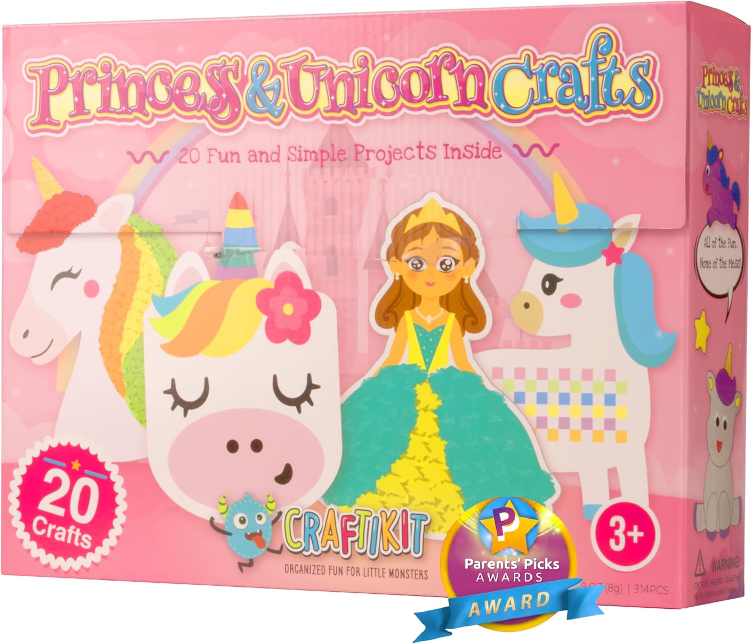 Craftikit® 20 Award-Winning Princess & Unicorn Crafts for Kids Ages 3-10 Years,...